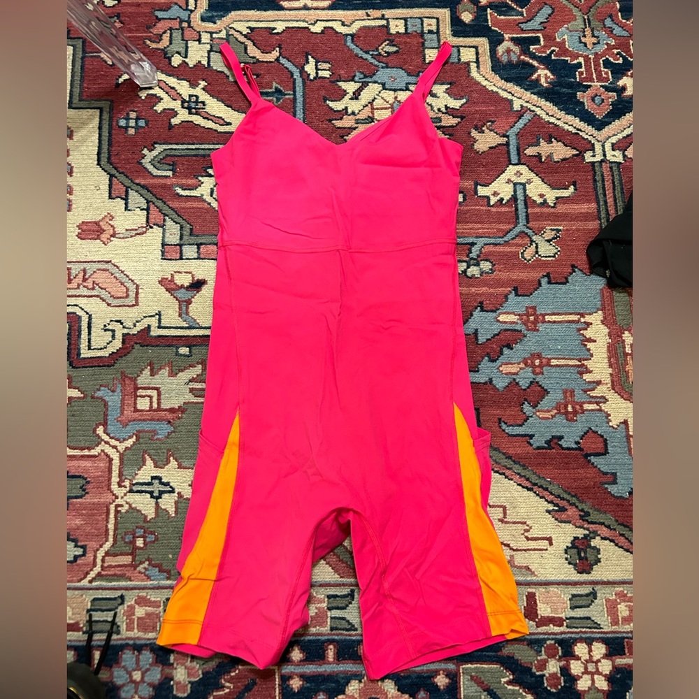 Outdoor Voices Pink & Orange Playsuit / Onesie / Bodysuit